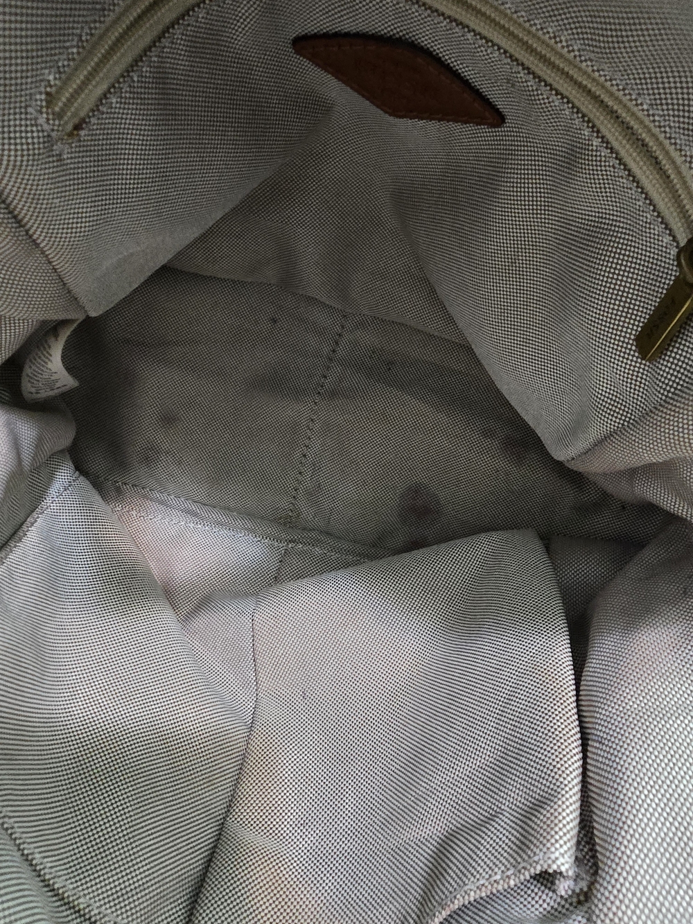 Fossil Chestnut Brown Leather Mini Backpack with Front Zip - Picture 9 of 10